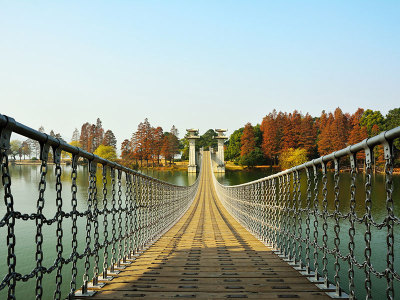 武漢東湖落雁景區(qū)吊橋